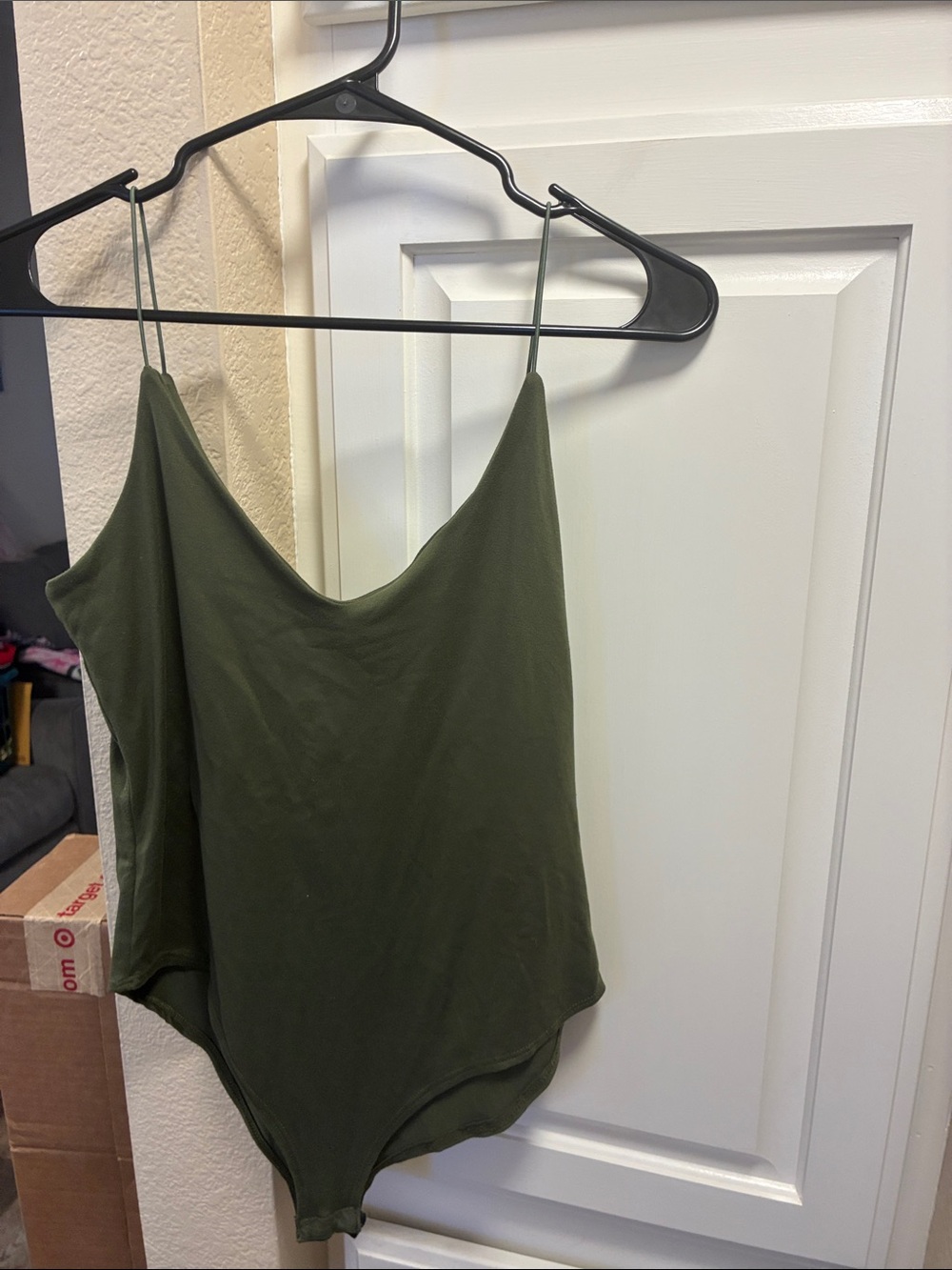3 for $15 🦋🦋 Gaze Olive Green Spaghetti Strap bodysuit